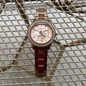 Rose Gold Fossil Watch